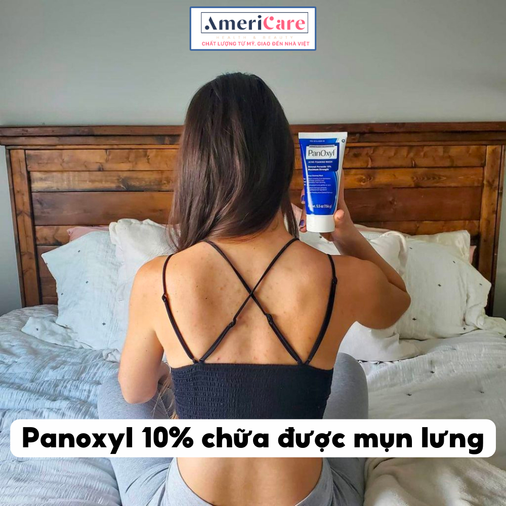 Sữa rửa mặt giảm mụn Panoxyl Creamy Acne Wash 4% [Bill Mỹ]  - Foaming Acne Wash 10% Benzoyl Peroxide