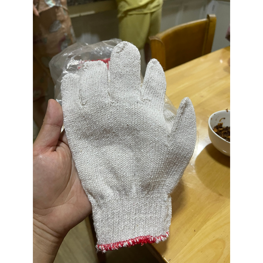 10 đôi găng tay len màu ngà. bao tay sợi màu ngà Hàng dày dặn đeo êm tay