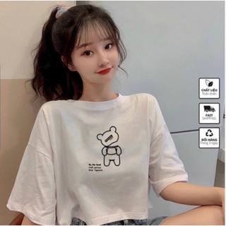 Áo Croptop tay dài đen chữ đỏ hót( kèm ảnh chụp)