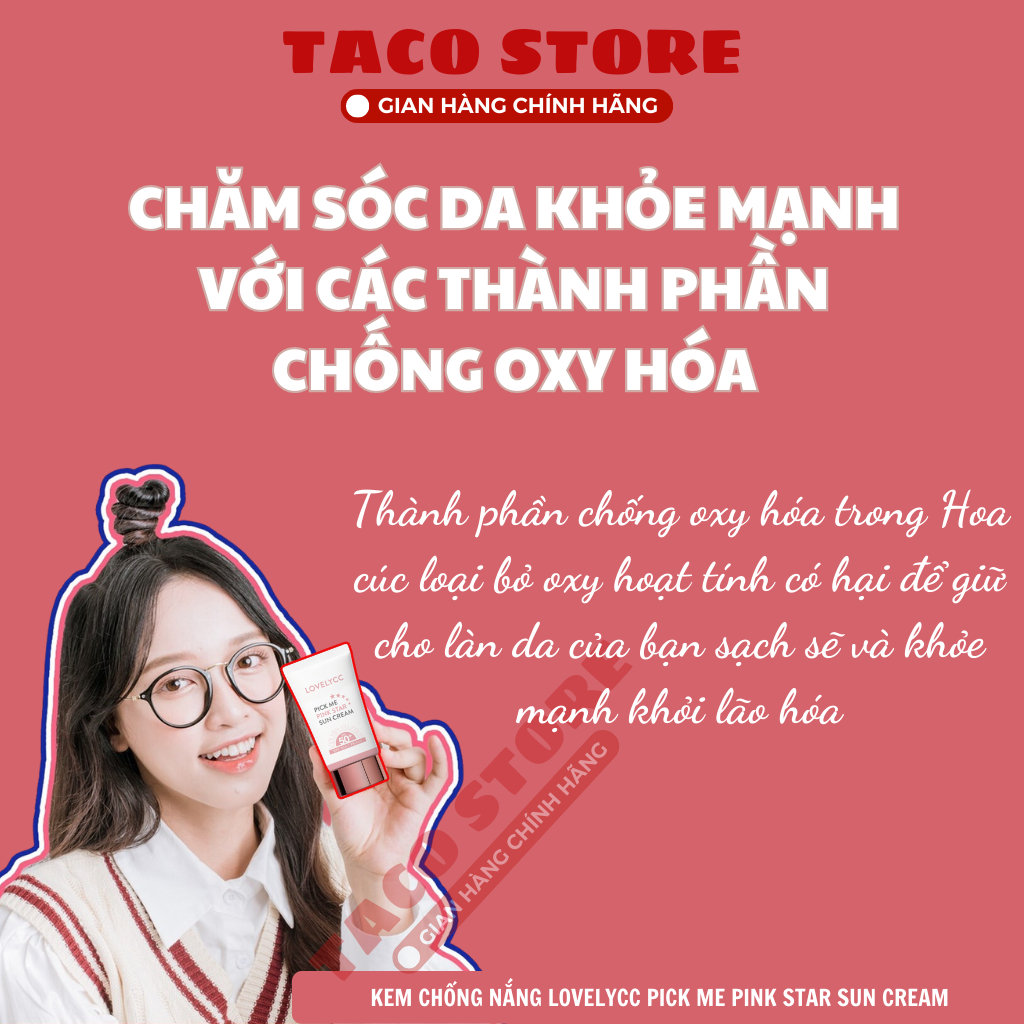 Kem Chống Nắng LovelyCC Pink Star Sun Cream 50ml