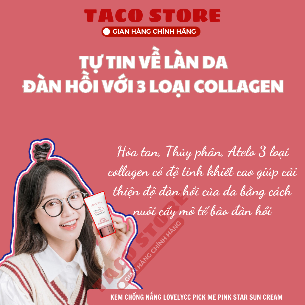 Kem Chống Nắng LovelyCC Pink Star Sun Cream 50ml