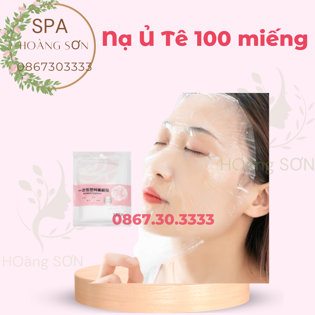 Mặt Nạ Ni Lông Ủ Tê Màng Ủ Tê Dưỡng Ẩm Gói 100 Chiếc Chất Liệu Pe An Toàn Hiệu Quả,