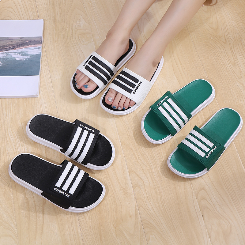 Dép lê unisex quai ngang Super Star 3 Sọc siêu hot hàng cao cấp đi nước thoải mái thời trang