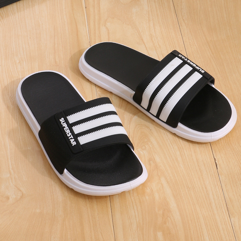 Dép lê unisex quai ngang Super Star 3 Sọc siêu hot hàng cao cấp đi nước thoải mái thời trang