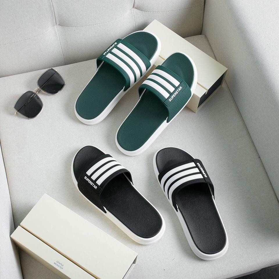 Dép lê unisex quai ngang Super Star 3 Sọc siêu hot hàng cao cấp đi nước thoải mái thời trang