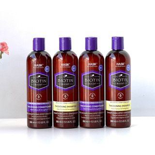 Hask BIOTIN Boost Dầu gội , xả dưỡng tóc chắc khoẻ, kích thích làm dày tóc 355ml.