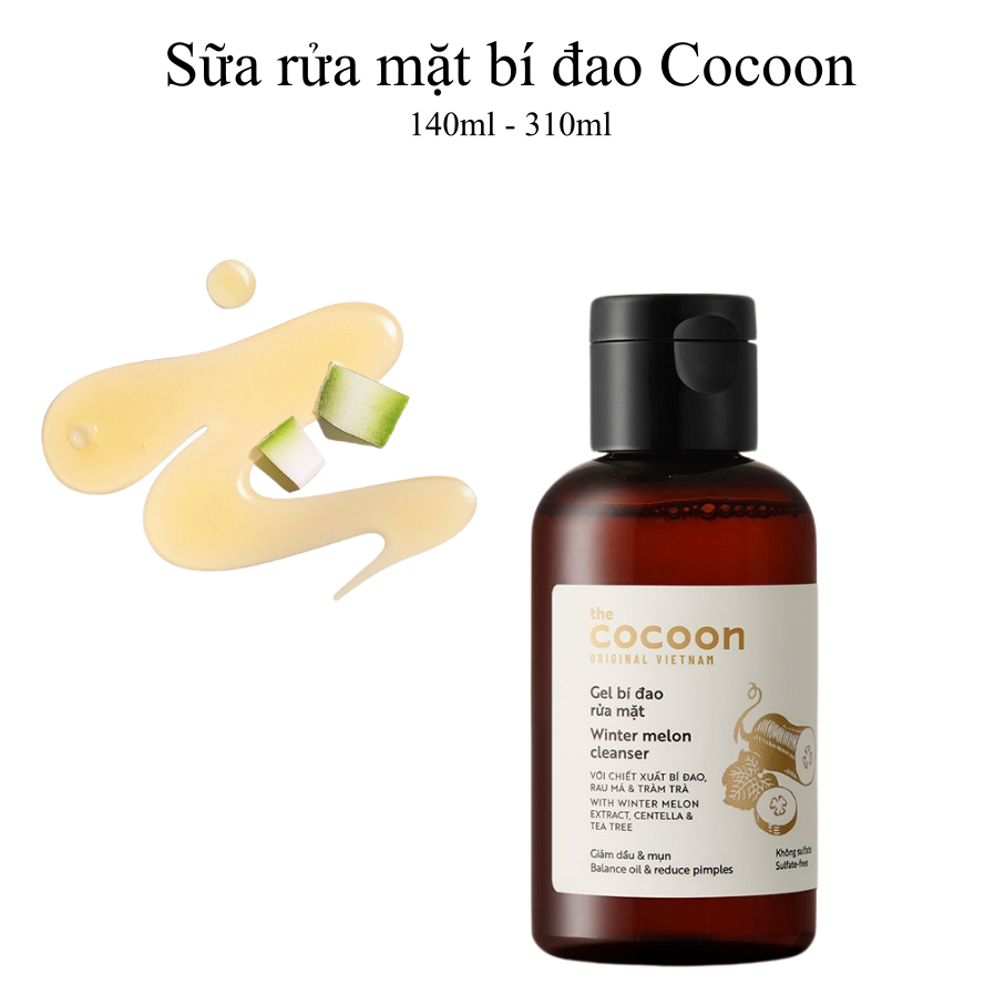 [ Mua 1 Tặng 1]  Bí đao Cocoon: Sữa rửa mặt & Toner & Mặt nạ & Tinh chất & Chấm mụn bí đao Cocoon