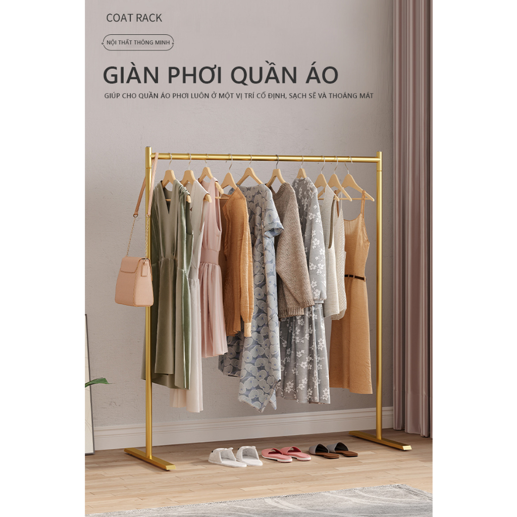 Kệ treo giá treo quần áo đa dạng màu sắc, kệ treo đồ đa năng decor trang trí shop spa- GM103