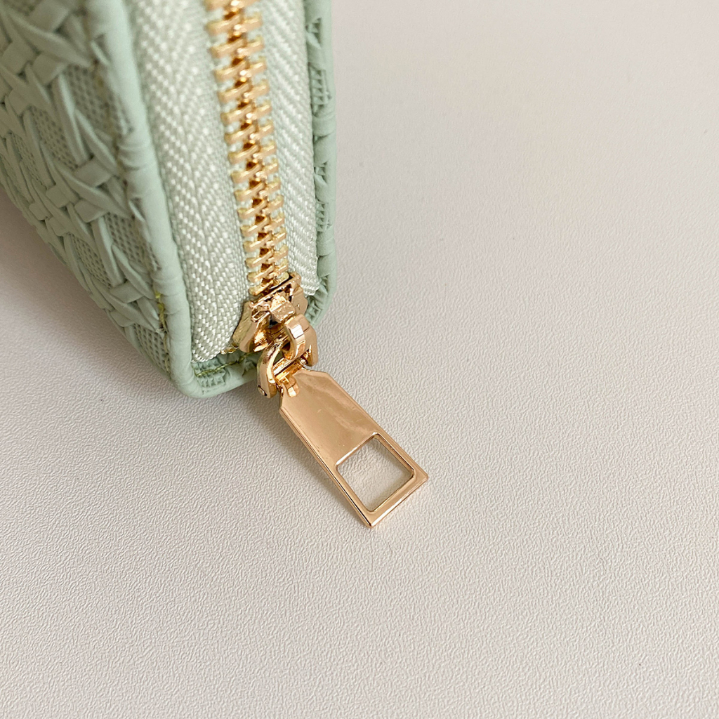 Ví nữ ，Ví thời trang Hàn Quốc，Ví da có khóa kéo，Ví tiền xu