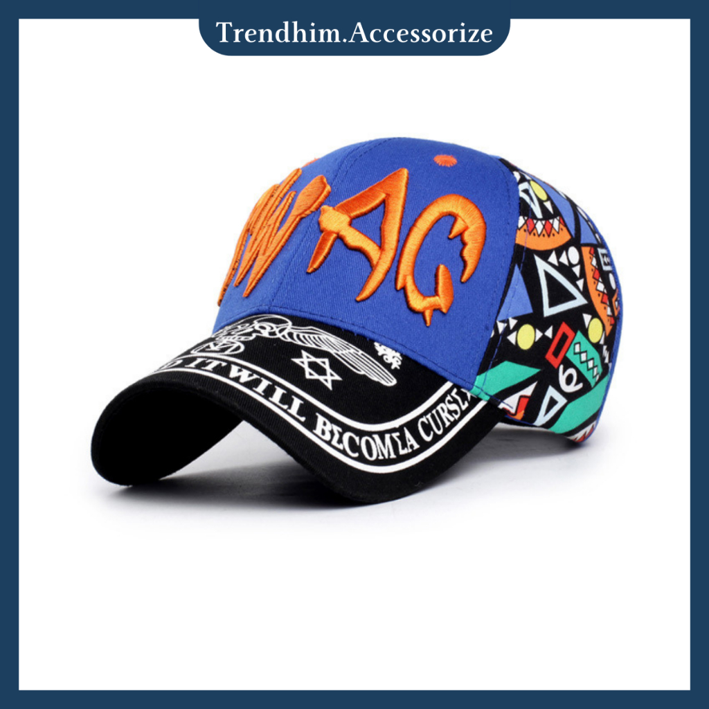 Mũ Lưỡi Trai Chất Liệu Cotton Thêu Chữ Swag HipHop. Nón Lưỡi Trai Phong Cách Trendhim