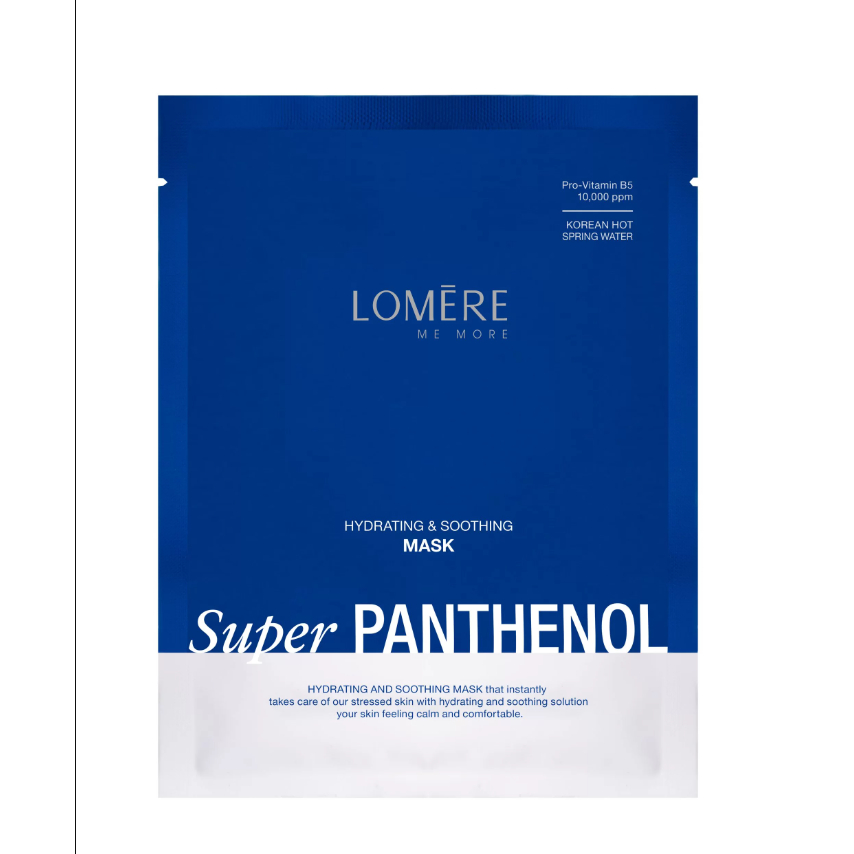 Mặt nạ cấp ẩm sau và dưỡng trắng Lomere Super Panthenol Mask 23g - Hàn Quốc Chính Hãng
