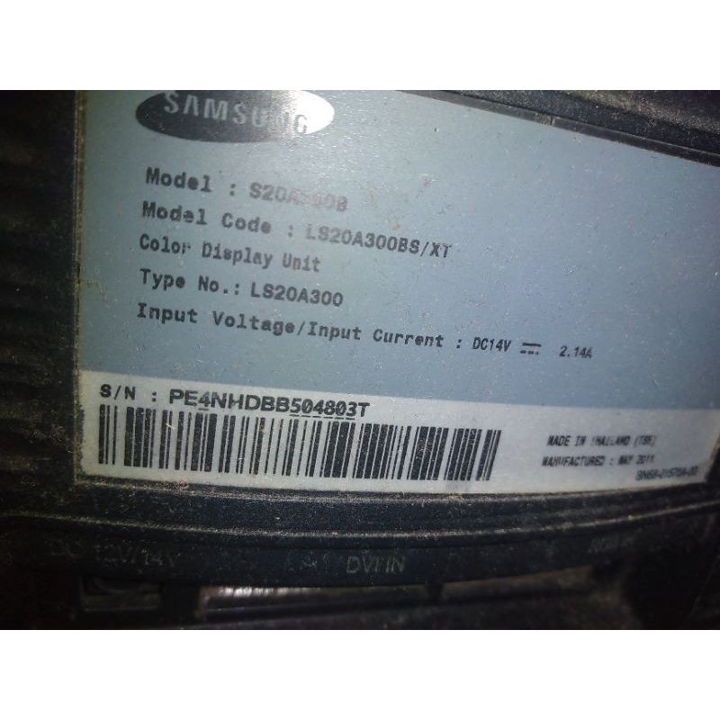 Mainboard LCD led Samsung S20A300B , main, bo mạch