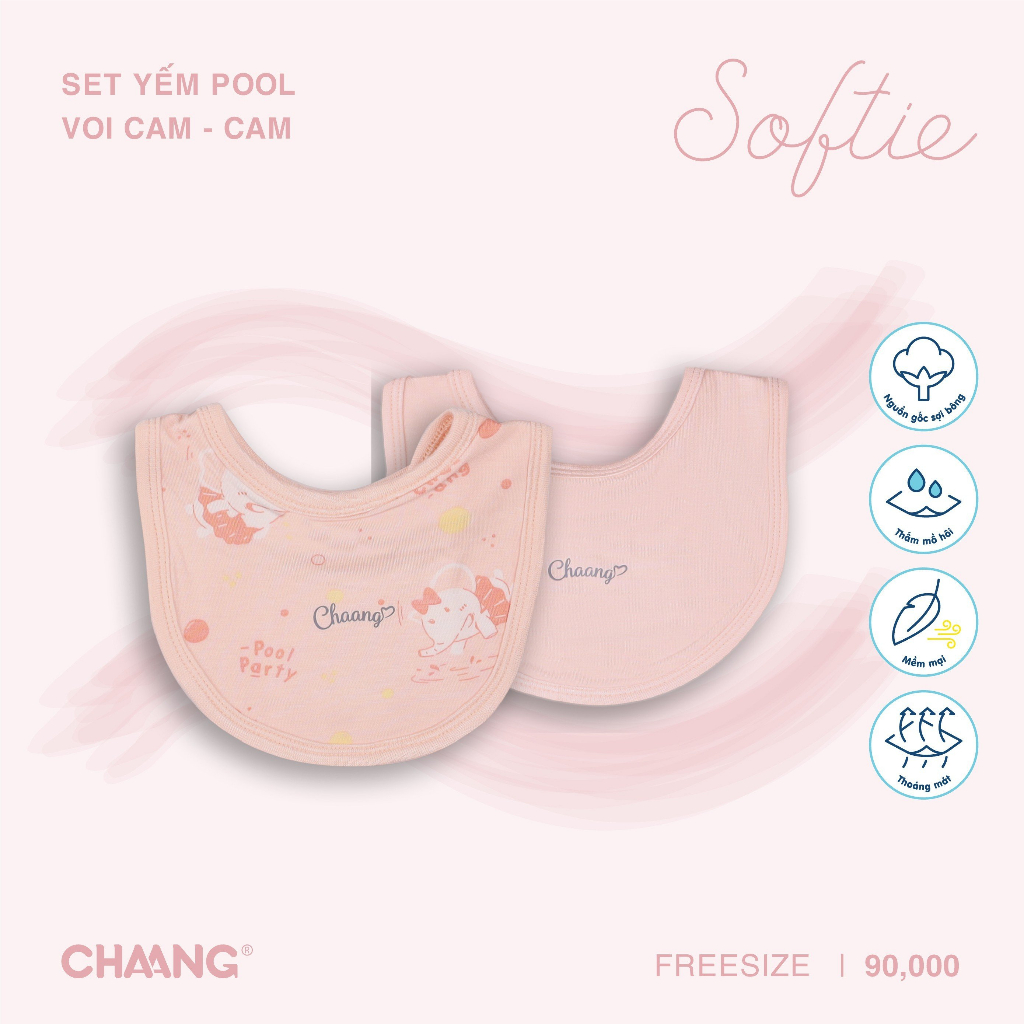 CHAANG Set 2 Yếm Cổ Cho Bé Sơ Sinh