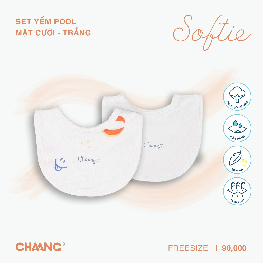 CHAANG Set 2 Yếm Cổ Cho Bé Sơ Sinh
