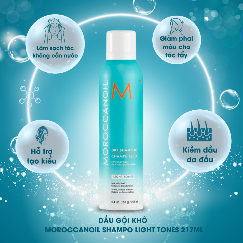 Dầu gội khô Moroccanoil Shampoo dark tones- light tones 217ml, Mỹ phẩm tóc yến nhi