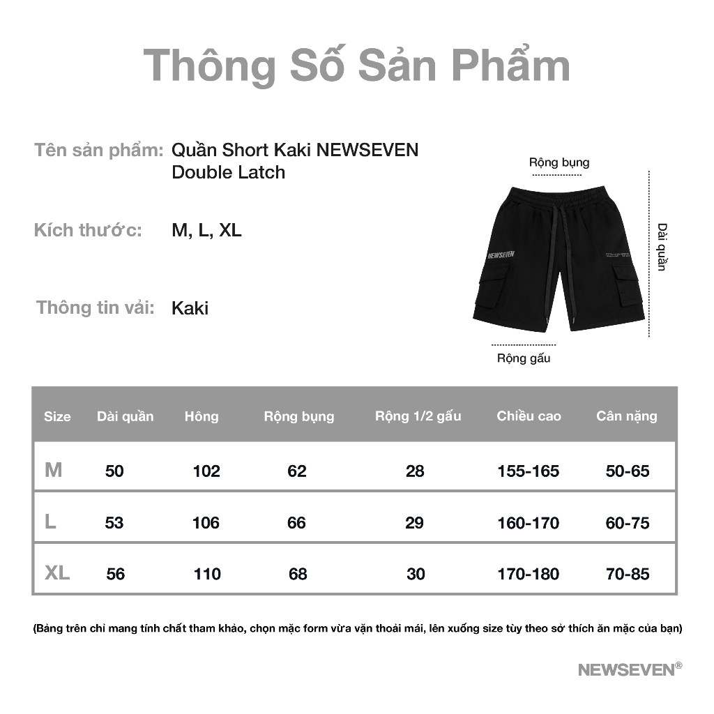 Quần Short Kaki NEWSEVEN Double Latch QS.153