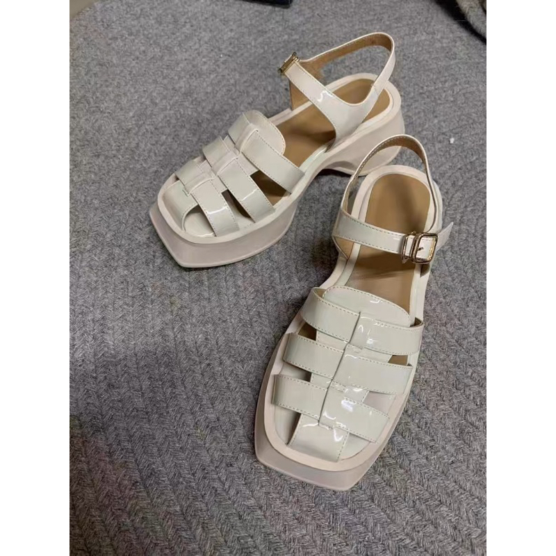 ORDER 💕 Giày da bóng đế cao su chunky 5cm 34-39