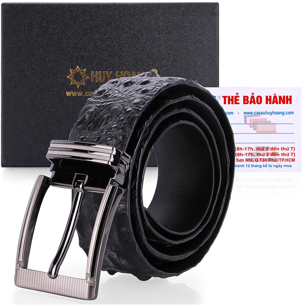 Dây nịt nam da cá sấu nhiều loại màu đen HP4762-68-74-4811-15-19-23-35-42