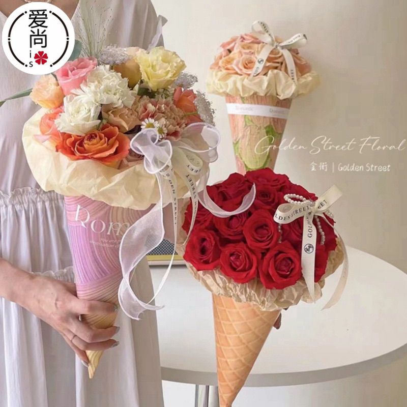 Xấp 20 tờ giấy Sydney ngọc trai gói hoa, giấy nhăn gói hoa, gói quà