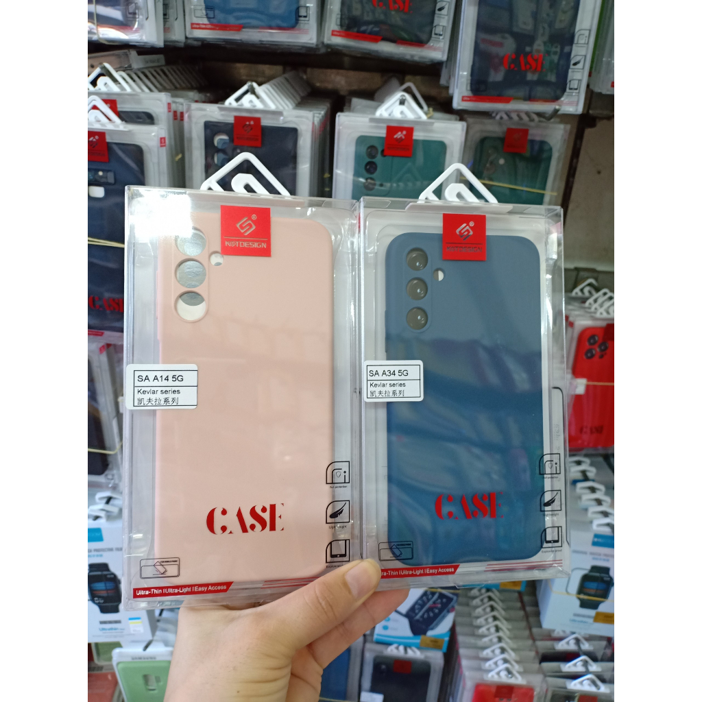 Ốp lưng KST Design màu chống bám bẩn cho Samsung A14,A34,A54 5G