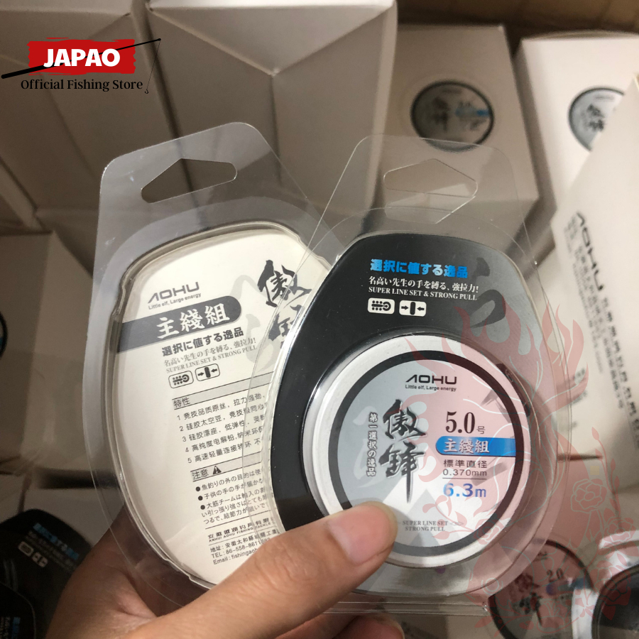Dây trục câu đài săn hàng chính hãng AOHU buộc sẵn Japao trục câu đài săn hàng cước tàng hình cao cấp 3m9 4m5 5m4 6m3