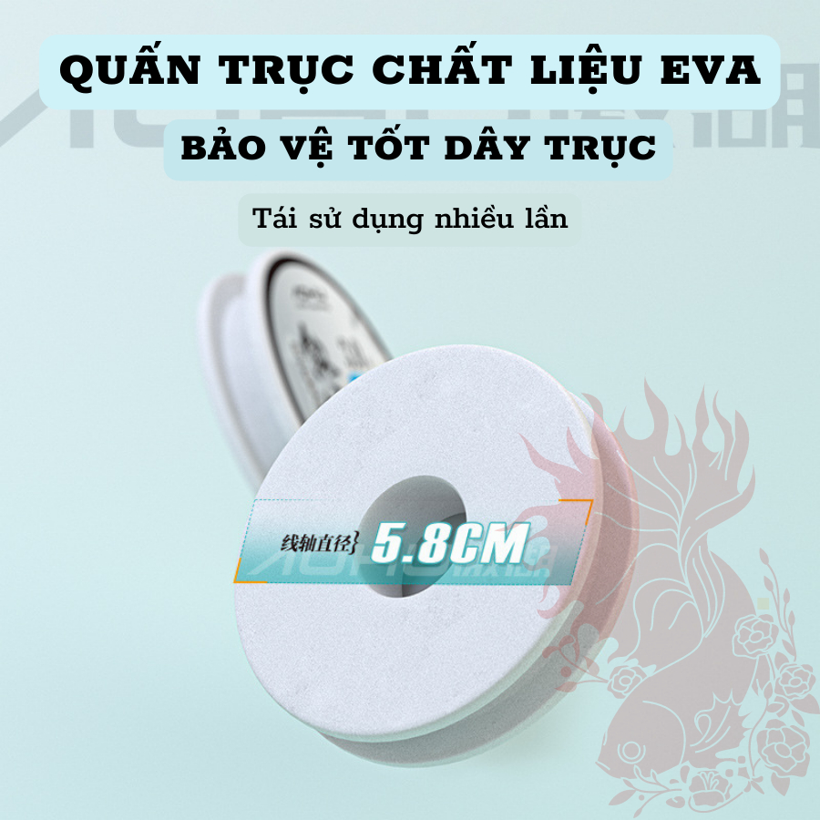 Dây trục câu đài săn hàng chính hãng AOHU buộc sẵn Japao trục câu đài săn hàng cước tàng hình cao cấp 3m9 4m5 5m4 6m3
