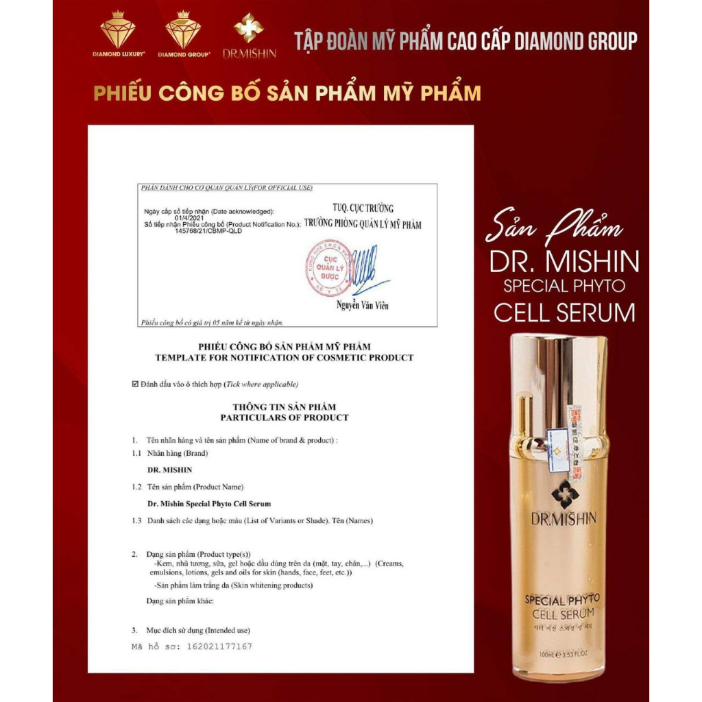 Serum mờ thâm, nám, tàn nhang DR MISHIN, cấp ẩm cho da 100ml CHÍNH HÃNG | Skin69Beauty
