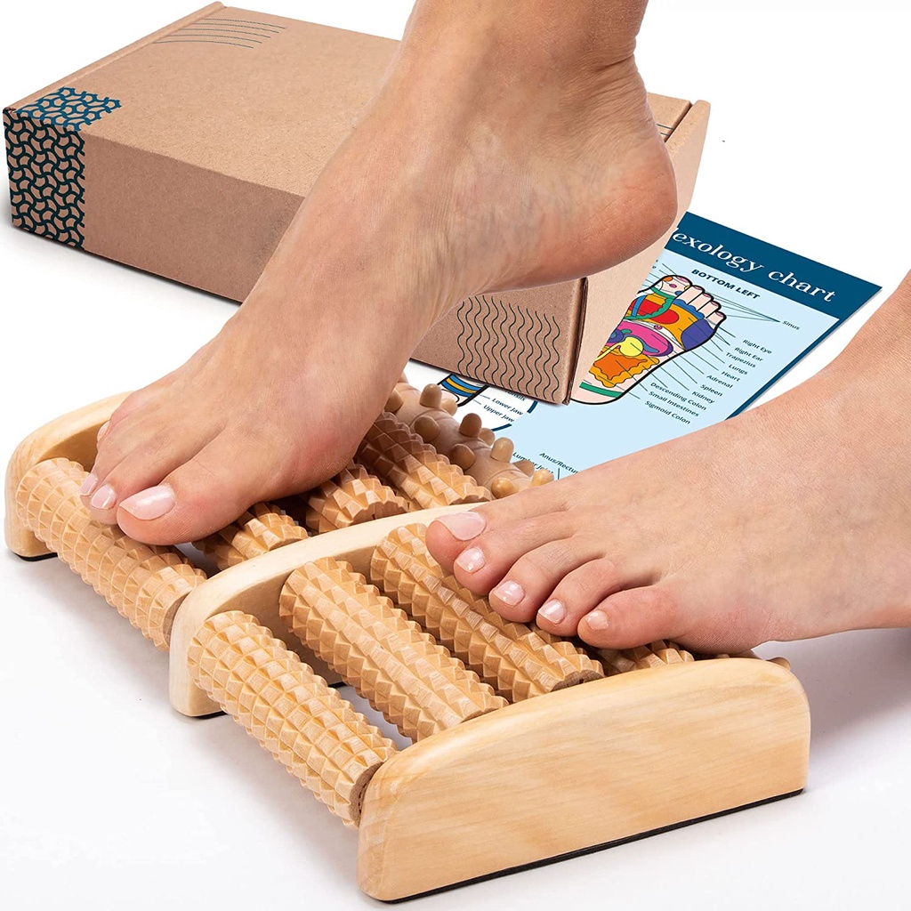 Bàn Lăn Chân Gỗ Massage Bấm Huyệt Lưu Thông Khí Huyết_BLG