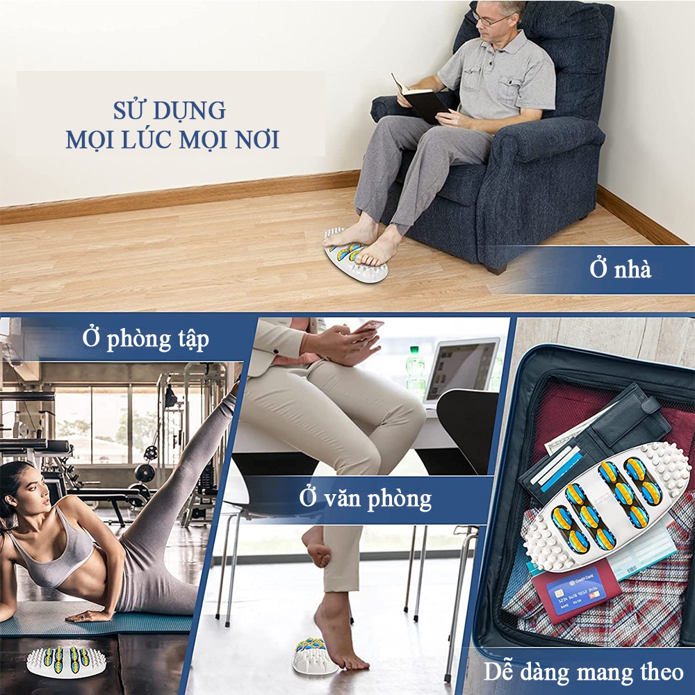 Bàn Lăn Chân Gỗ Massage Bấm Huyệt Lưu Thông Khí Huyết_BLG