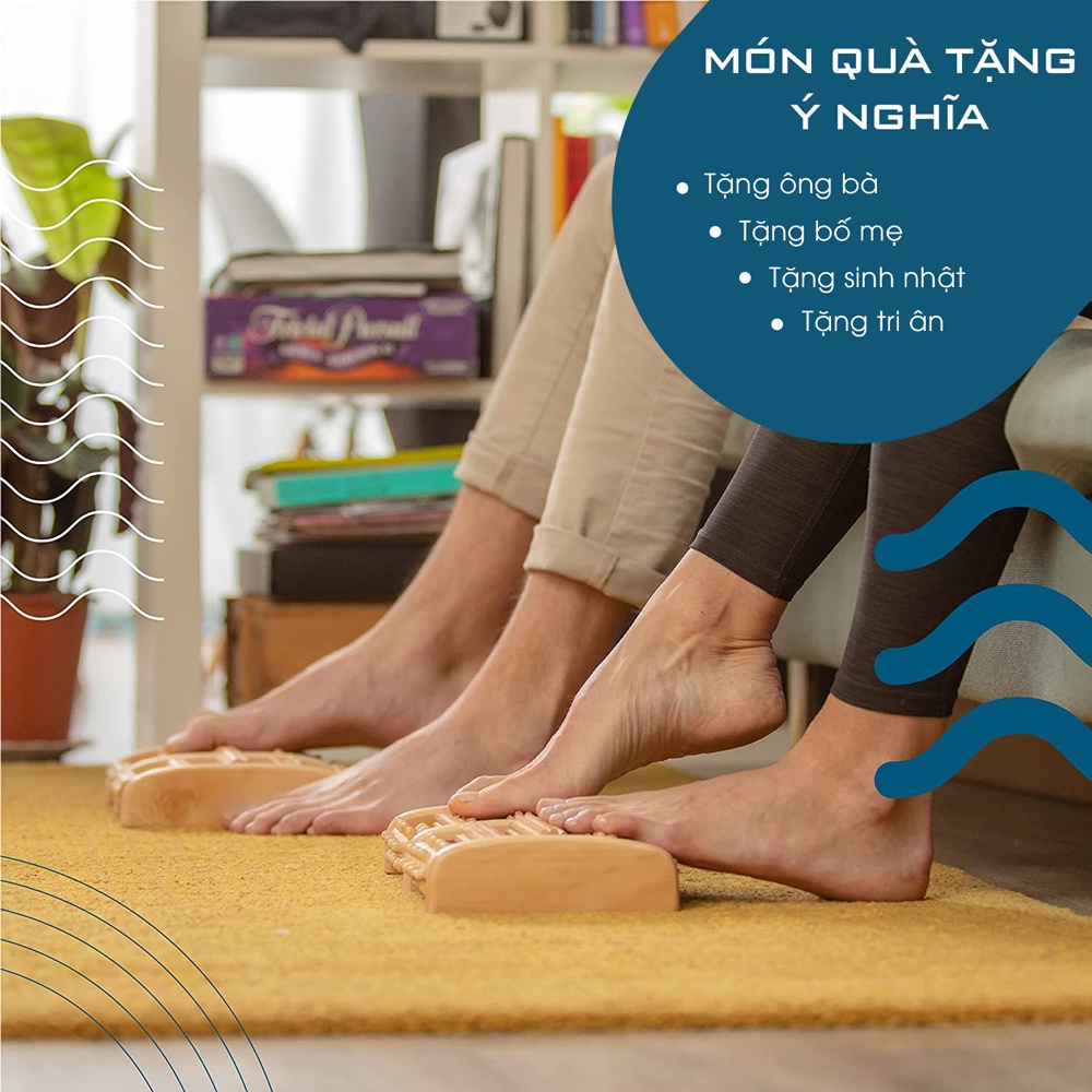 Bàn Lăn Chân Gỗ Massage Bấm Huyệt Lưu Thông Khí Huyết_BLG