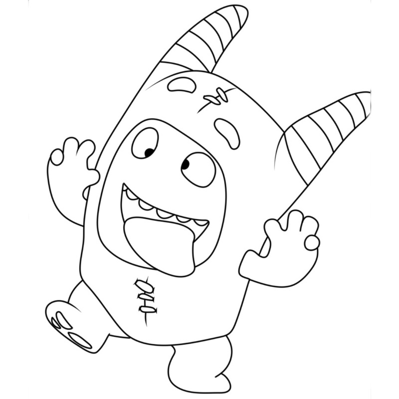 Oddbods - Set 10 Tờ Tranh Tô Màu A4 A5 Dành Cho Màu Sáp, Màu Chì - TRANH TÔ MÀU COLOR LAND