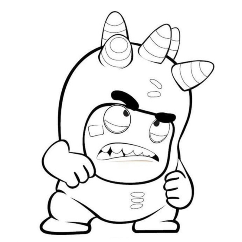 Oddbods - Set 10 Tờ Tranh Tô Màu A4 A5 Dành Cho Màu Sáp, Màu Chì - TRANH TÔ MÀU COLOR LAND