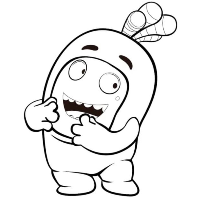 Oddbods - Set 10 Tờ Tranh Tô Màu A4 A5 Dành Cho Màu Sáp, Màu Chì - TRANH TÔ MÀU COLOR LAND