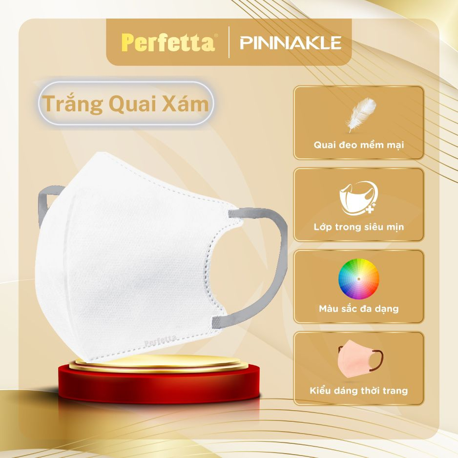 Combo 2 Hộp Khẩu Trang Cao Cấp Perfetta Pinnakle, Form 3D Thời Trang, Chất Lượng Chuẩn Nhật Bản. (30 cái/hộp)