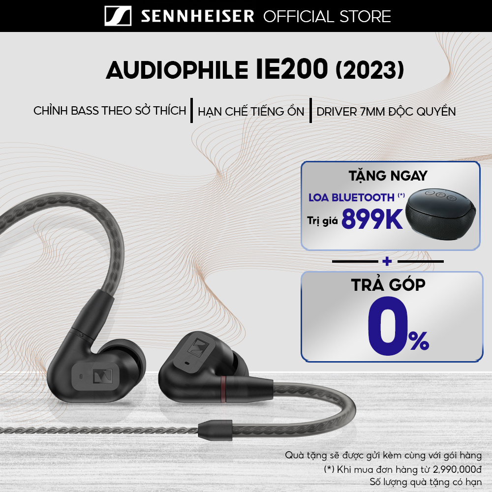 Tai nghe nhét tai Sennheiser IE 200 - bảo hành 2 năm