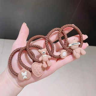 Set 5 dây chun bện thừng charm thú dễ thương mim mim store chunthungnhua02