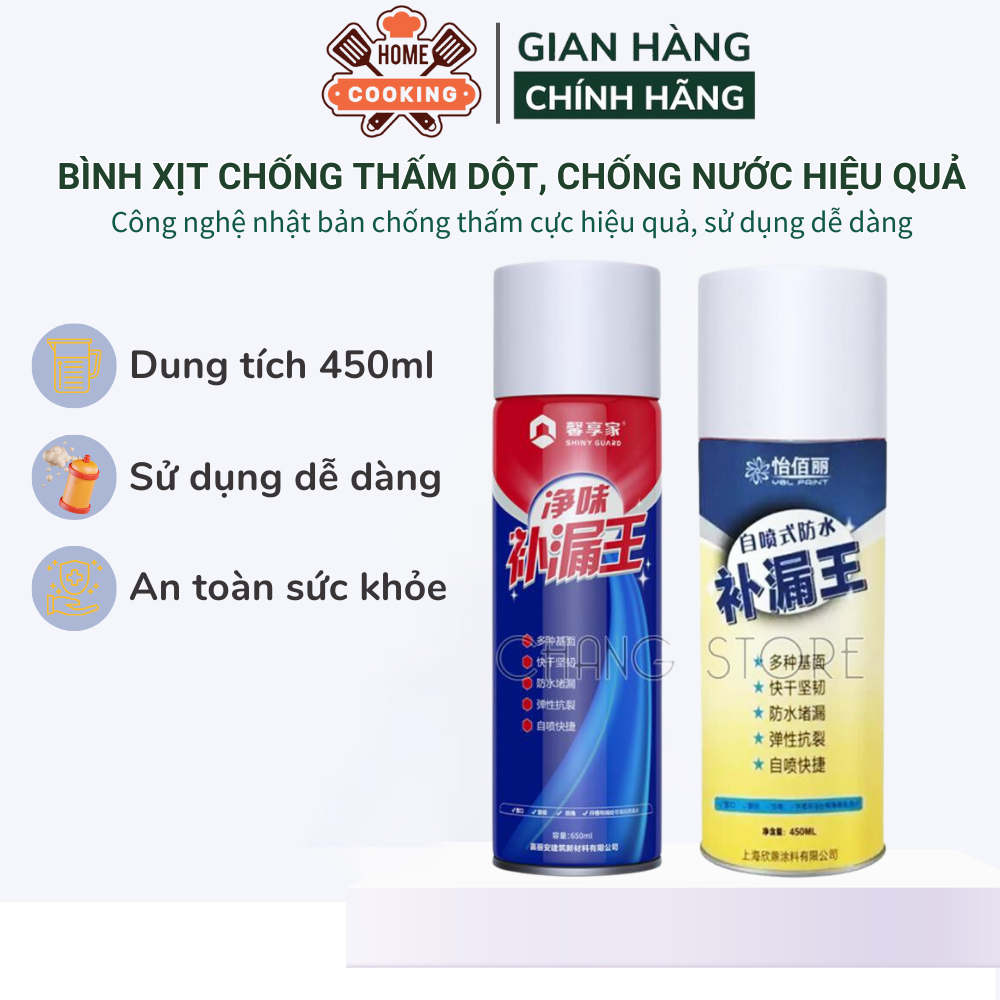 Bình xịt chống thấm nước, chống dột hiệu quả công nghệ Nhật Bản, xử lý thấm dột hiểu quả cho tường trần mái sân thượng