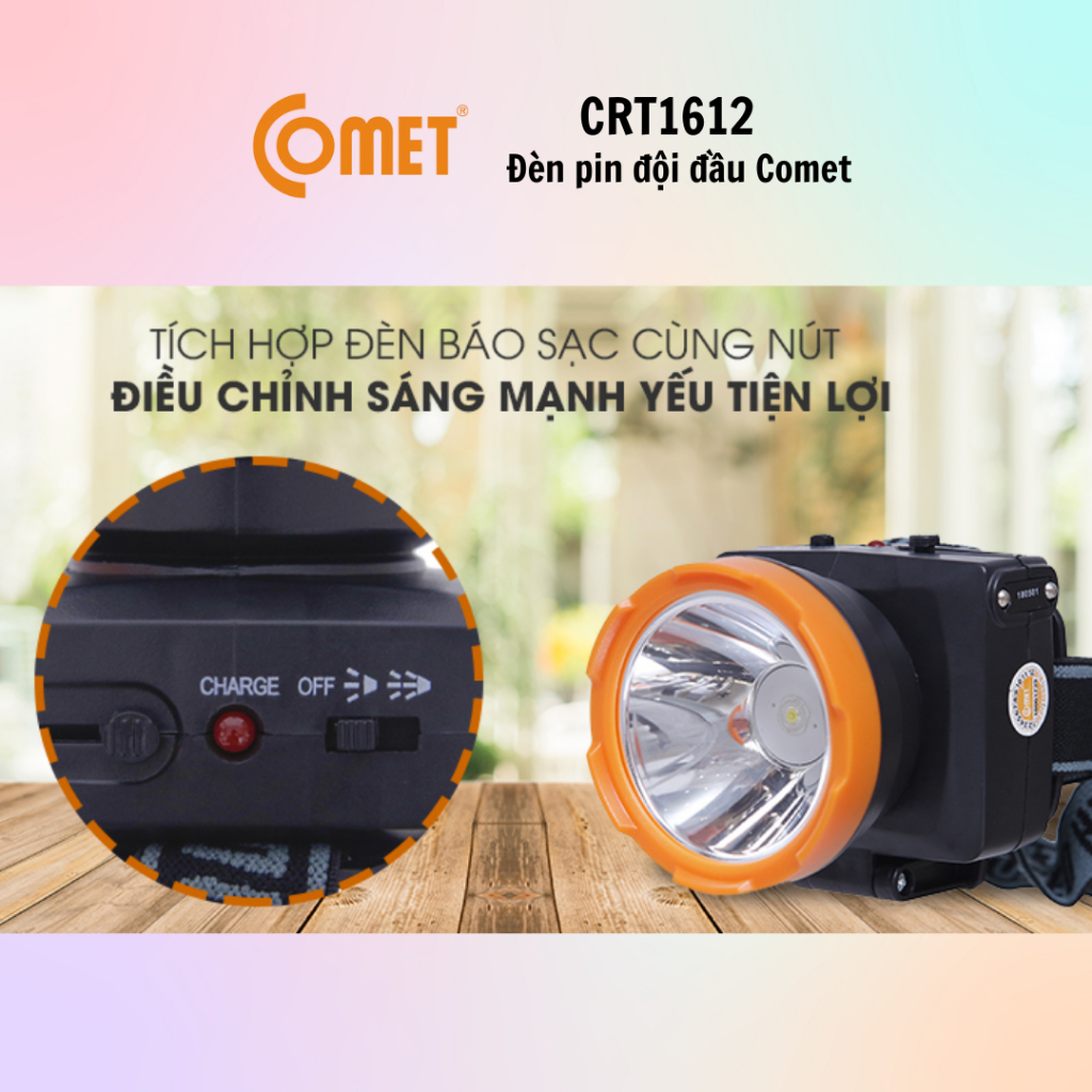 Đèn pin - đèn đội đầu COMET CRT1612/CRT1613/CRT1614/CRT1615/CRT254 - 100% chính hãng