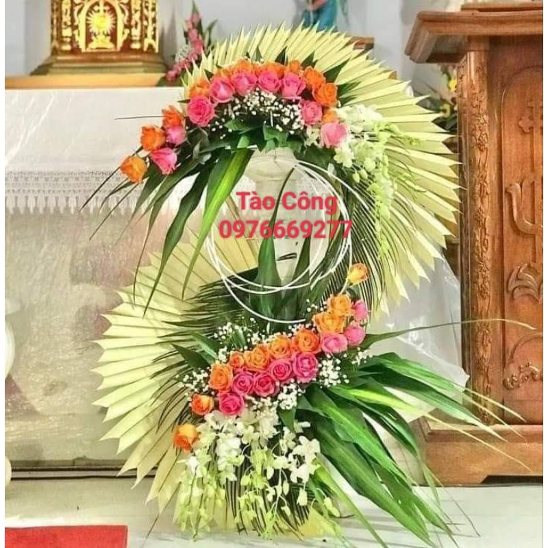 lá cọ non tự nhiên (nõn cọ) cắm hoa, decor trang trí