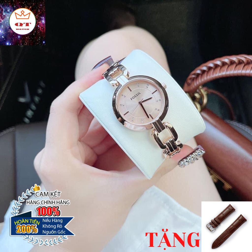 Đồng Hồ Nữ Fossil Kerrigan Mini Rose Gold Chính Hãng Tặng Kèm Dây Da Cao Cấp
