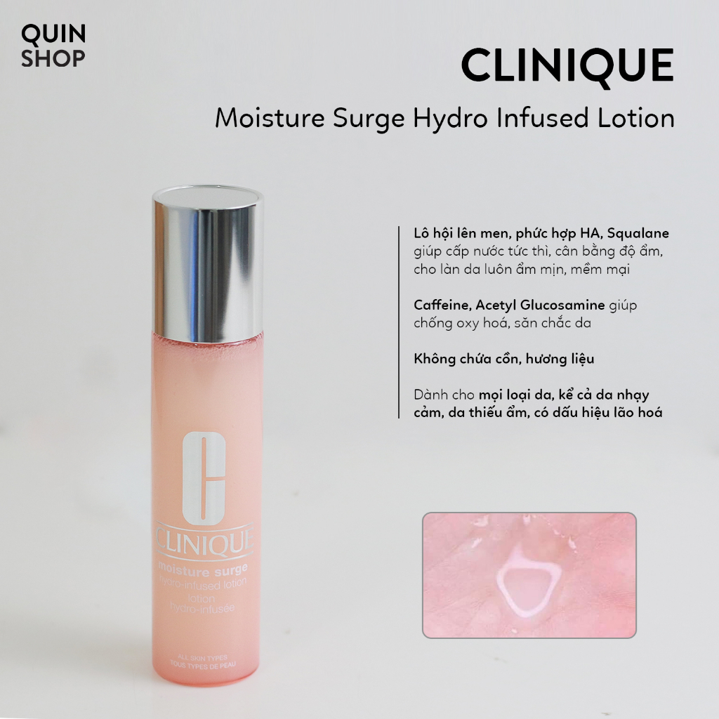 Nước Cân Bằng Dưỡng Ẩm Sâu, Ngừa Lão Hoá Clinique Moisture Surge Hydro Infused Lotion