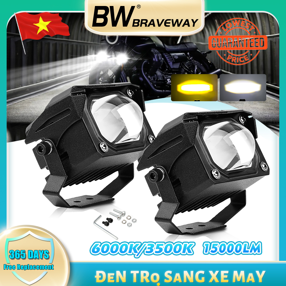 1PC Đèn Lái Mini 50W V7 Pro Cao/Thấp Chùm Đèn Pha LED Trắng Và Vàng Hàn Quốc chip LED