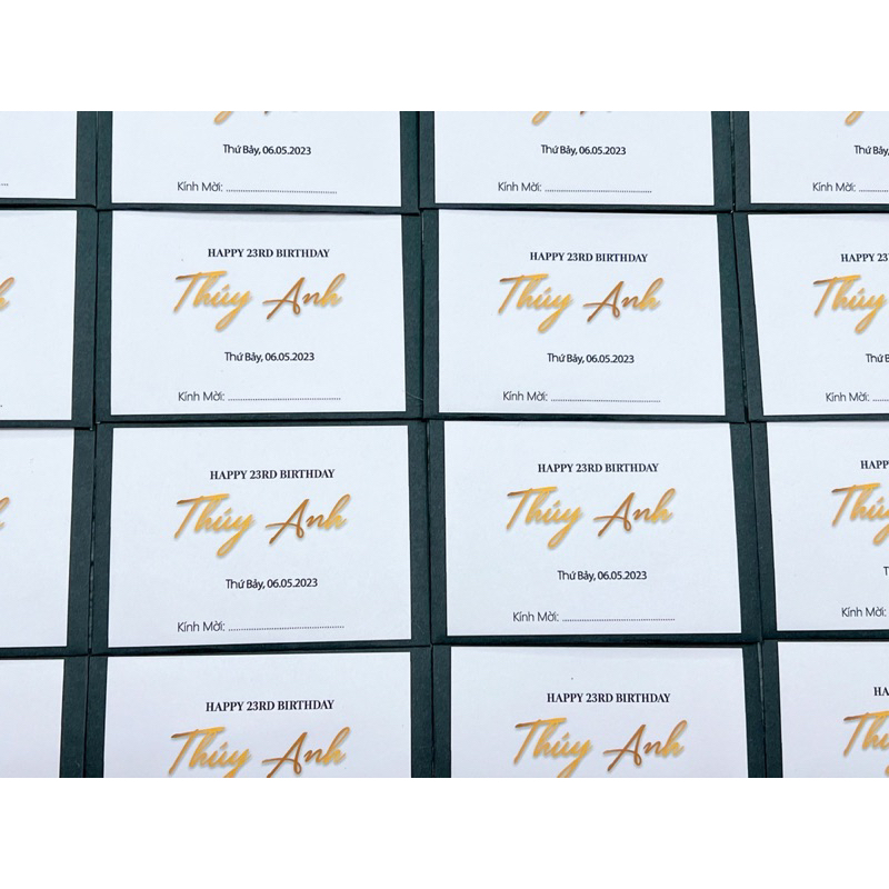 Thiệp thôi nôi - sinh nhật thiết kế theo yêu cầu