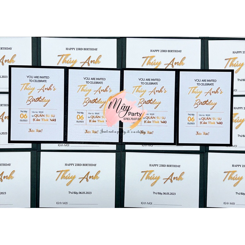 Thiệp thôi nôi - sinh nhật thiết kế theo yêu cầu