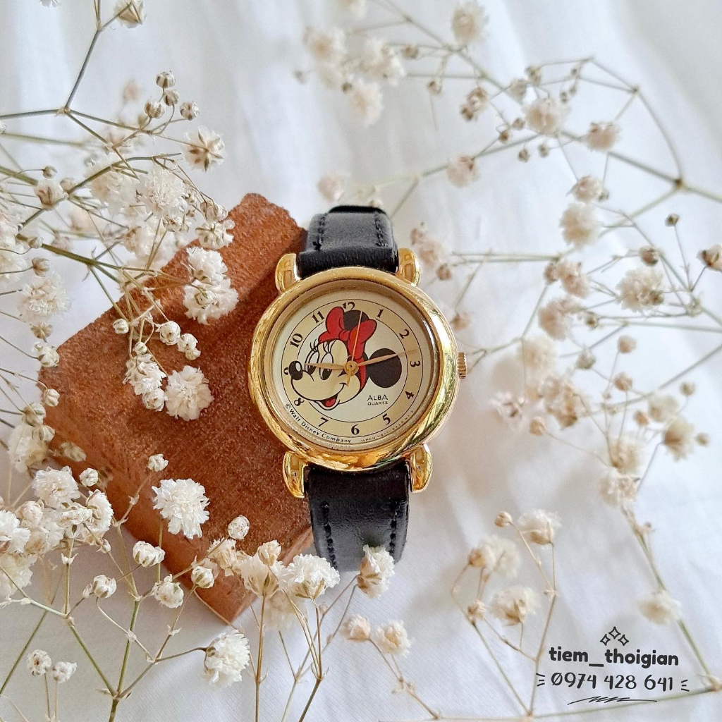 Đồng hồ Si Nhật - Nữ - ALBA (by Seiko) họa tiết chuột Minnie