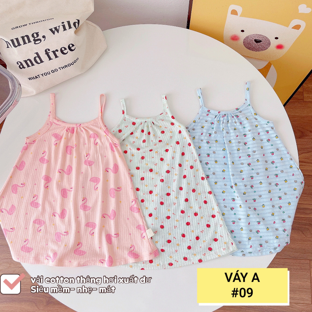 SET 3 VÁY HAI DÂY DÁNG A BÉ GÁI