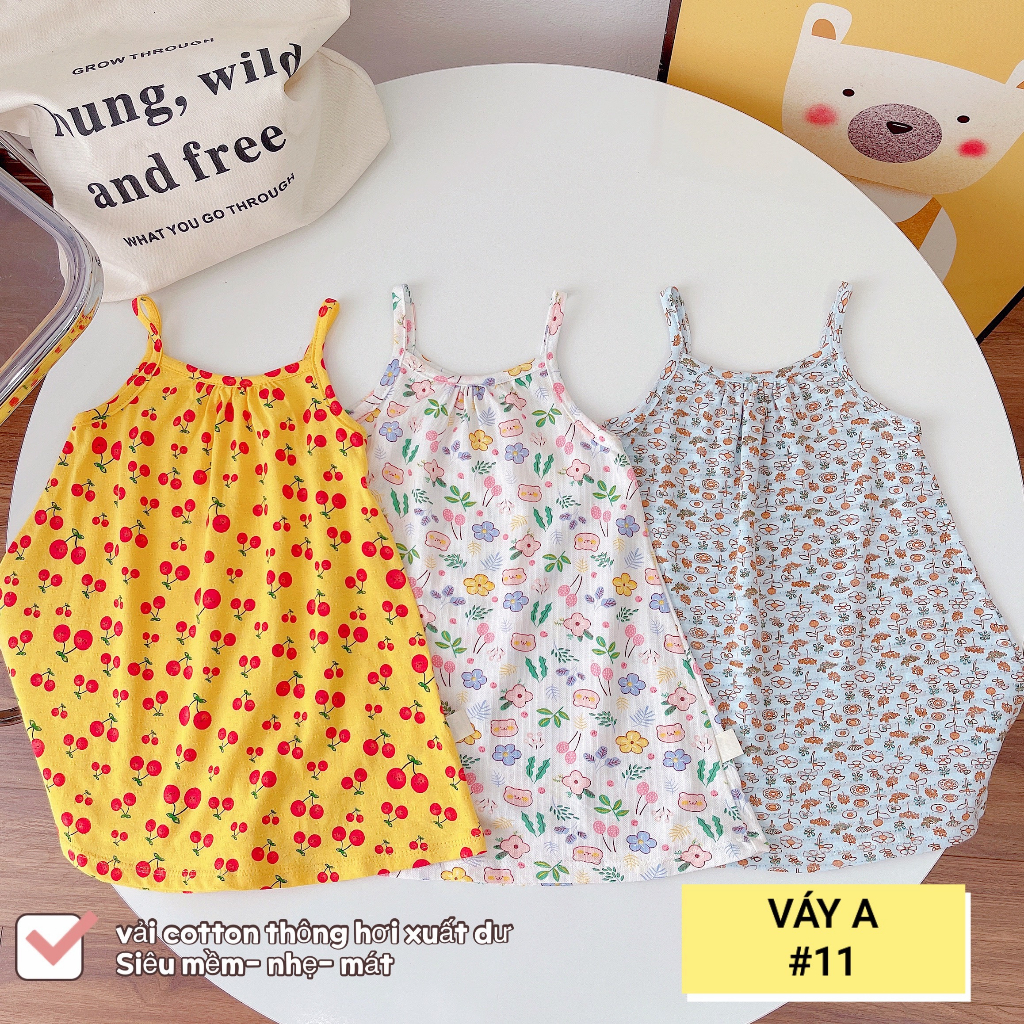 SET 3 VÁY HAI DÂY DÁNG A BÉ GÁI