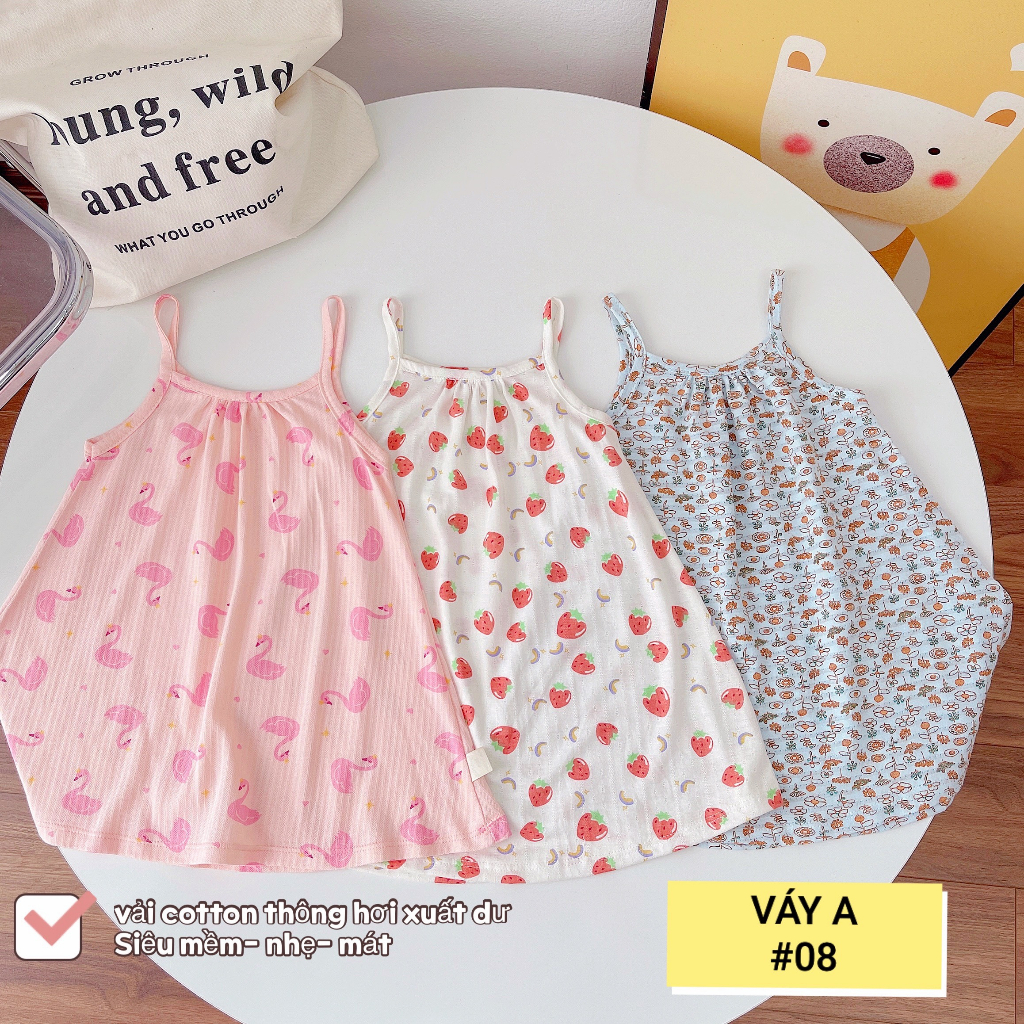 SET 3 VÁY HAI DÂY DÁNG A BÉ GÁI