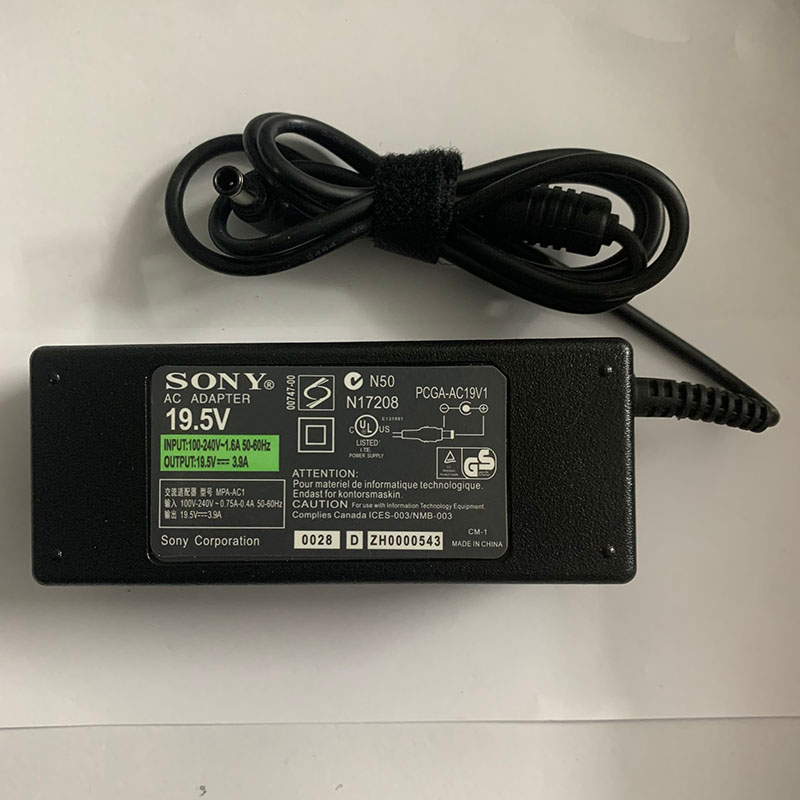 Sạc Laptop Sony Zin 19.5V - 3.9A 75W Chân 6.5x4.4mm Dùng Cho VAIO VGP-AC19V20 VGP-AC19V19 VGP-AC19V34 VGP-AC19V27