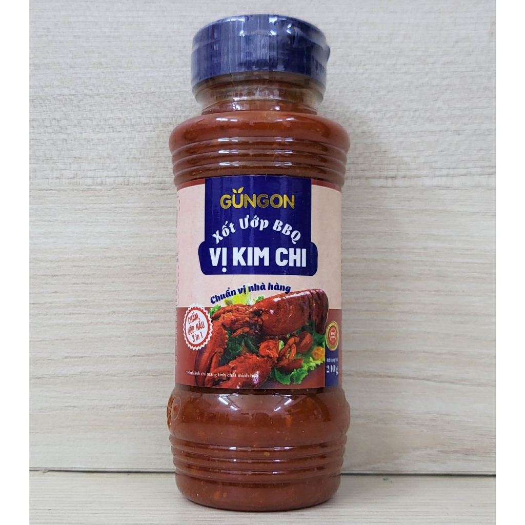 (KC chai TRÒN 240g) SỐT ƯỚP BBQ VỊ KIM CHI (chuẩn vị nhà hàng) GUNGON Kim Chi Marinade